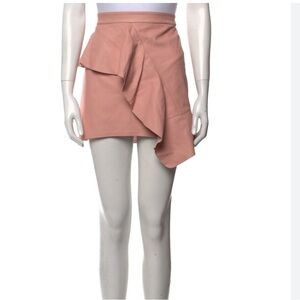 Alice & Olivia Stunning Soft Pink REAL Leather skirt